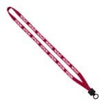 1/2" Cotton Lanyard with Plastic Clamshell & O-Ring