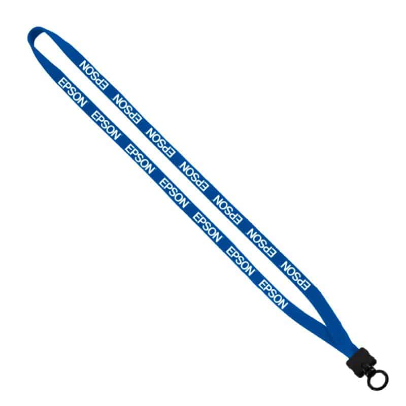1/2" Cotton Lanyard with Plastic Clamshell & O-Ring - 4