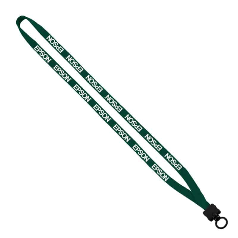 1/2" Cotton Lanyard with Plastic Clamshell & O-Ring - 5