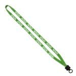 1/2" Cotton Lanyard with Plastic Clamshell & O-Ring - 6