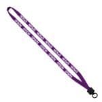 1/2" Cotton Lanyard with Plastic Clamshell & O-Ring - 9