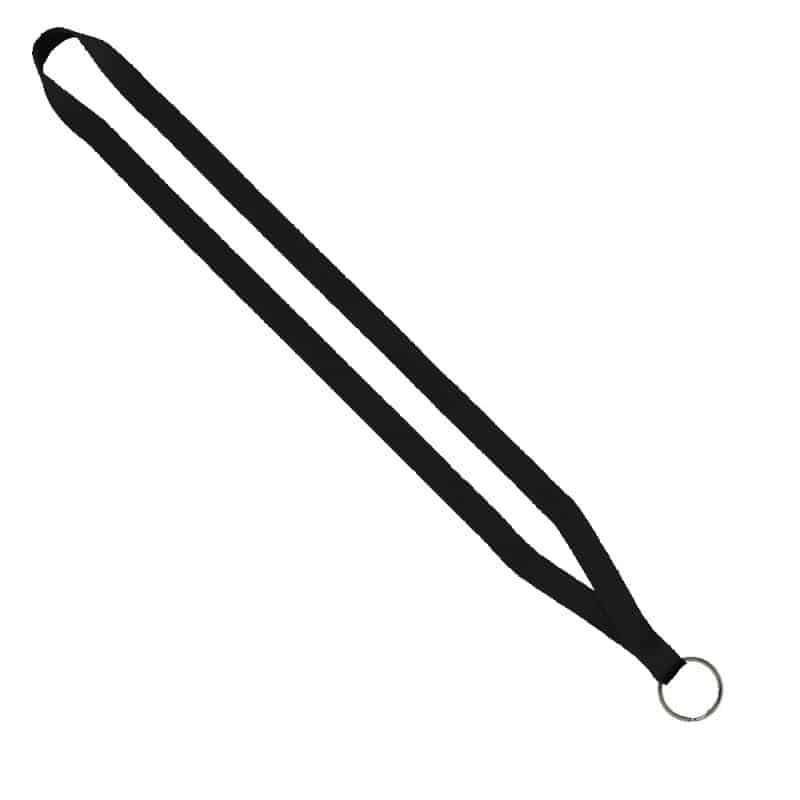1/2" Polyester Lanyard with Sewn Metal Split-Ring - 1