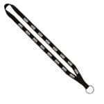 1/2" Polyester Lanyard with Sewn Metal Split-Ring
