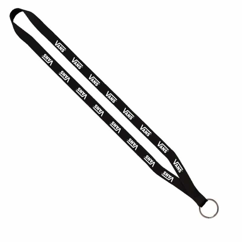 1/2" Polyester Lanyard with Sewn Metal Split-Ring