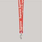 5/8" Red custom lanyard printed with company logo with Bulldog Clip attachment 0.625" - 1