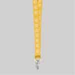 5/8" Yellow custom lanyard printed with company logo with Bulldog Clip attachment 0.625" - 1