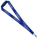 "Auburn" 1" Overseas Silkscreen Lanyard - 1