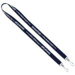 "Belmont" 3/4" Import Air Ship Width Dual Attachment Silkscreen Polyester Lanyard - 4