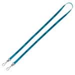 "Belmont" 3/8" Import Air Ship Width Dual Attachment Silkscreen Polyester Lanyard - 9