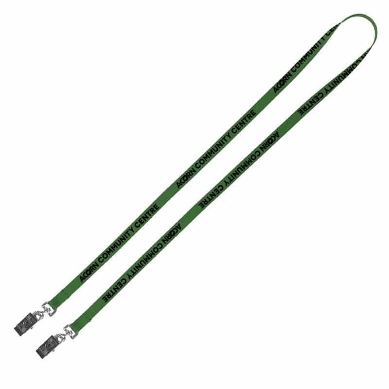 "Culver" 3/4" Width Dual Attachment Silkscreen Polyester Lanyard - 5