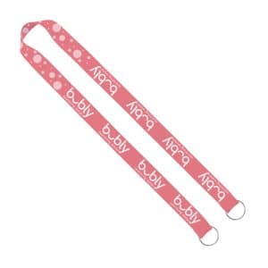 IMPORT Rush 1" Dye-Sublimated 2-Ended Lanyard with Dual Sewn Silver Metal Crimp & Split-Ring