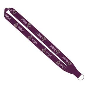 IMPORT Rush 1" Dye-Sublimated Lanyard with Sewn Silver Metal Split-Ring