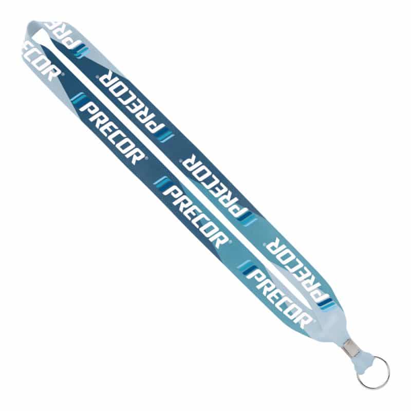 IMPORT Rush 1" Dye-Sublimated Lanyard with Silver Crimp & Split-Ring - 3