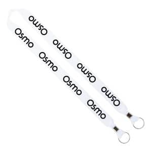 IMPORT Rush 1" Polyester 2-Ended Lanyard with Dual Silver Crimps & Split-Rings
