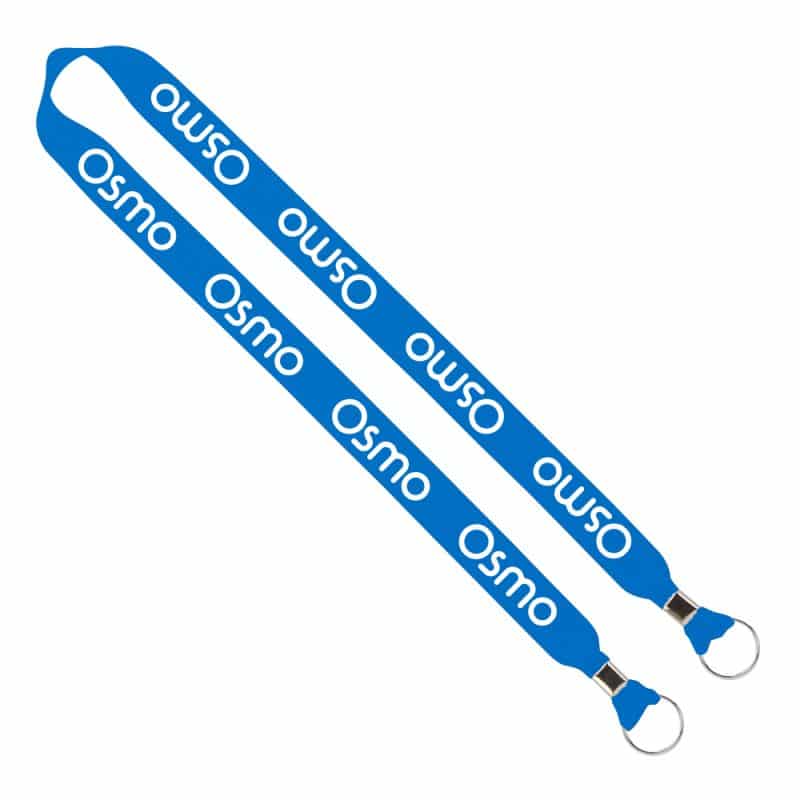 IMPORT Rush 1" Polyester 2-Ended Lanyard with Dual Silver Crimps & Split-Rings - 4