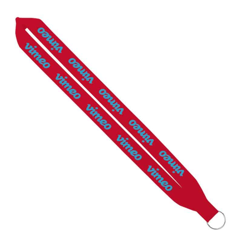 IMPORT Rush 1" Polyester Lanyard with Sewn Silver Split-Ring - 4