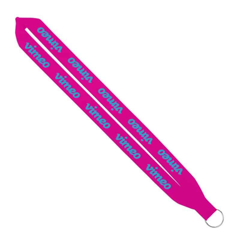 IMPORT Rush 1" Polyester Lanyard with Sewn Silver Split-Ring - 9