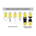 IMPORT Rush 1/2" Dye-Sublimated Lanyard with Sewn Silver Metal Split-Ring - 2