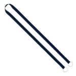IMPORT Rush 1/2" Polyester 2-Ended Lanyard with Dual Sewn Silver Metal Split-Ring - 1