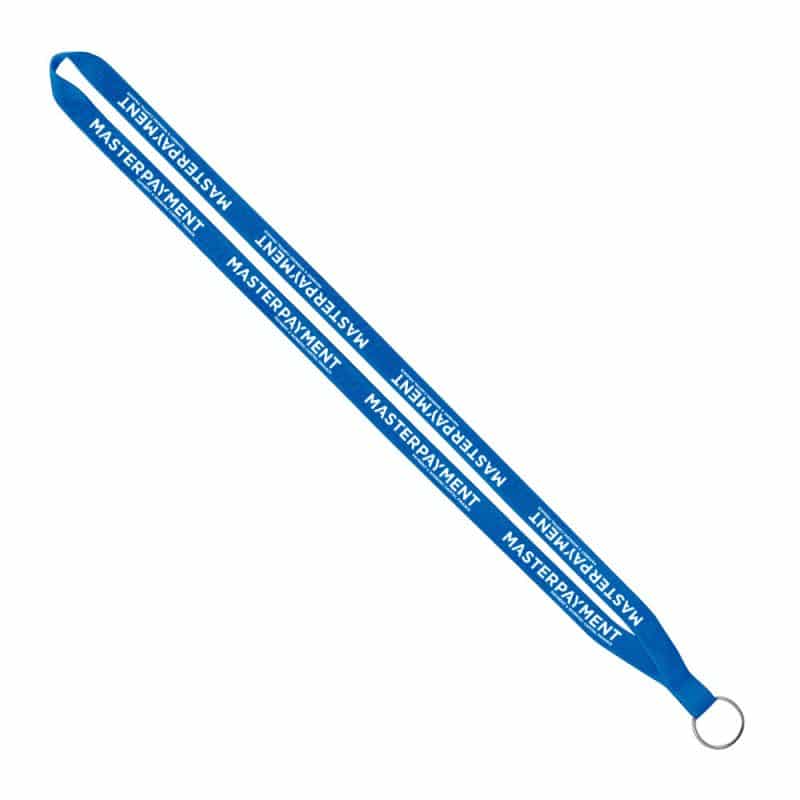 IMPORT Rush 1/2" Polyester Lanyard with Sewn Silver Metal Split-Ring - 9
