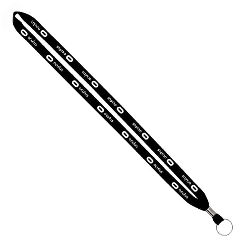 IMPORT Rush 1/2" Polyester Lanyard with Silver Crimp & Split-Ring - 2