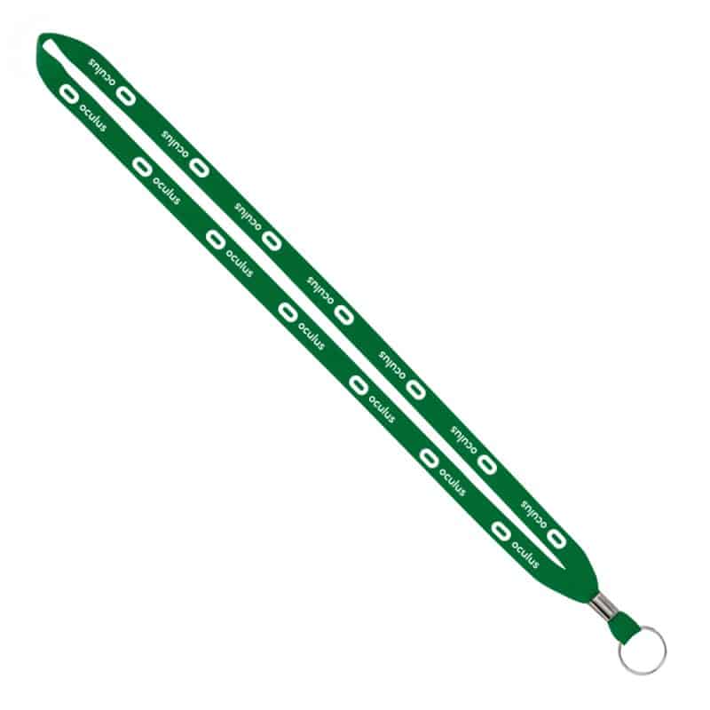 IMPORT Rush 1/2" Polyester Lanyard with Silver Crimp & Split-Ring - 4