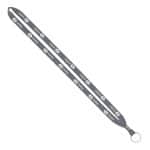 IMPORT Rush 1/2" Polyester Lanyard with Silver Crimp & Split-Ring - 5