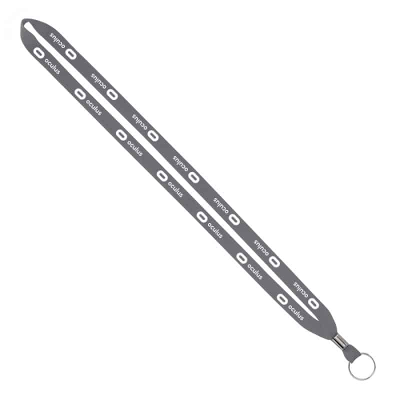 IMPORT Rush 1/2" Polyester Lanyard with Silver Crimp & Split-Ring - 5