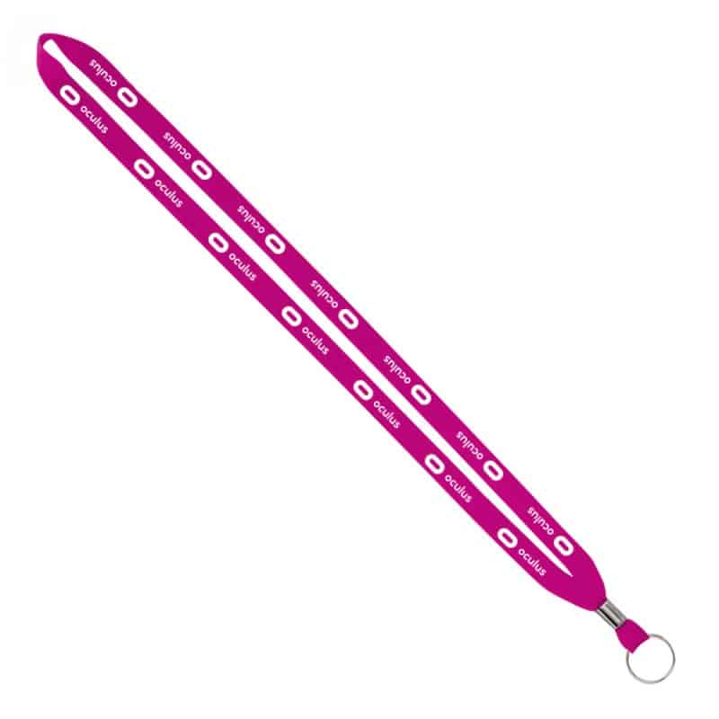 IMPORT Rush 1/2" Polyester Lanyard with Silver Crimp & Split-Ring - 7