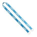 IMPORT Rush 3/4" Dye-Sublimated Double-Ended Lanyard with Dual Sewn Silver Metal Split-Ring - 2
