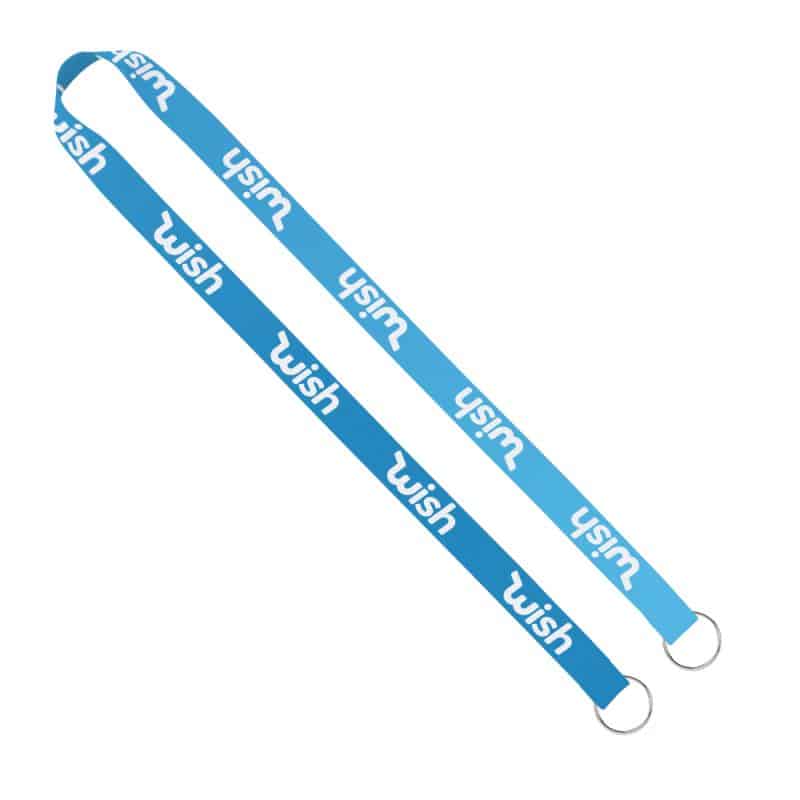 IMPORT Rush 3/4" Dye-Sublimated Double-Ended Lanyard with Dual Sewn Silver Metal Split-Ring - 2