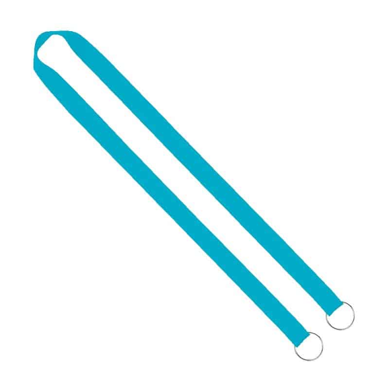 IMPORT Rush 3/4" Polyester 2-Ended Lanyard with Dual Sewn Silver Metal Split-Ring - 1