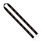 IMPORT Rush 3/4" Polyester 2-Ended Lanyard with Dual Sewn Silver Metal Split-Ring - 3