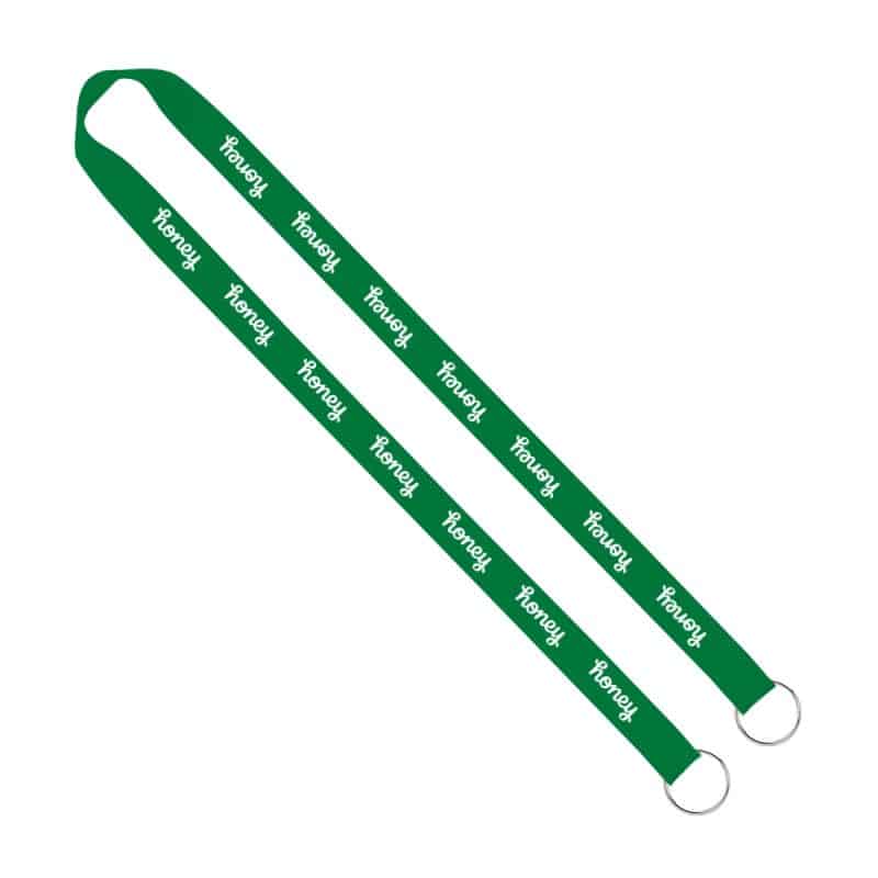 IMPORT Rush 3/4" Polyester 2-Ended Lanyard with Dual Sewn Silver Metal Split-Ring - 5