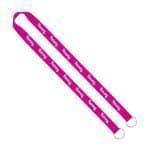 IMPORT Rush 3/4" Polyester 2-Ended Lanyard with Dual Sewn Silver Metal Split-Ring - 8