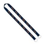 IMPORT Rush 3/4" Polyester 2-Ended Lanyard with Dual Sewn Silver Metal Split-Ring - 9