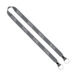 IMPORT Rush 3/4" Polyester 2-Ended Lanyard with Dual Silver Metal Crimp & Split-Ring - 6