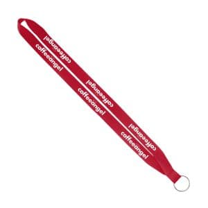 IMPORT Rush 3/4" Polyester Lanyard with Sewn Silver Metal Split-Ring