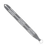 IMPORT Rush 3/4" Polyester Lanyard with Sewn Silver Metal Split-Ring - 6
