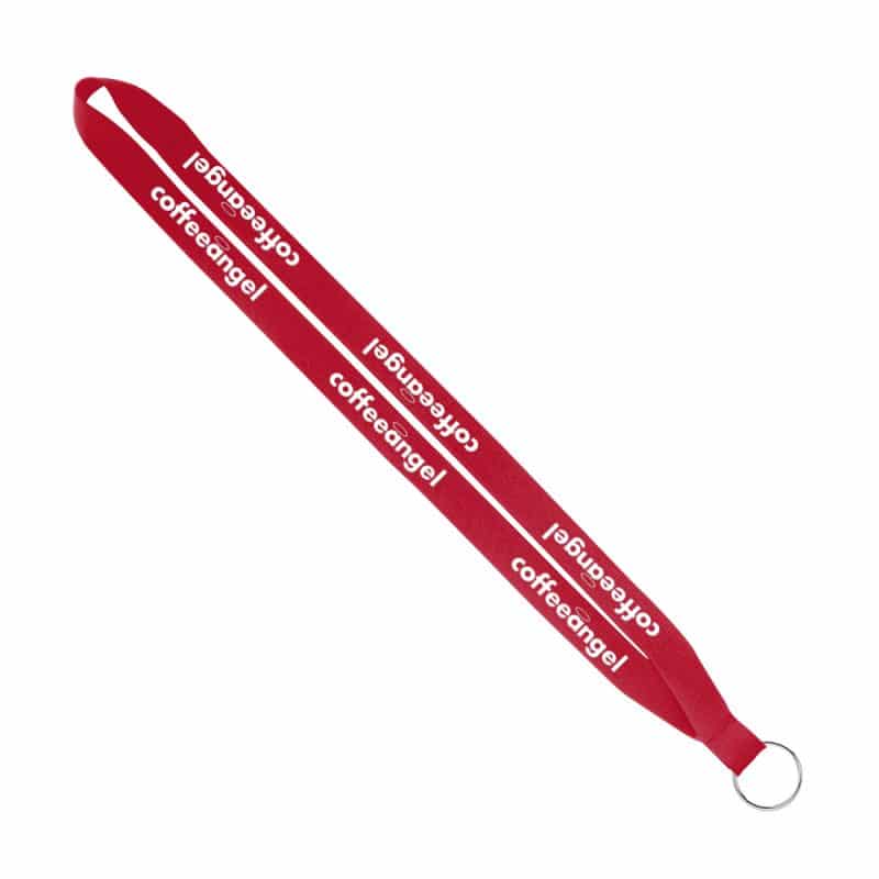 IMPORT Rush 3/4" Polyester Lanyard with Sewn Silver Metal Split-Ring