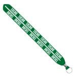 IMPORT Rush 3/4" Polyester Lanyard with Silver Crimp & Split-Ring - 5