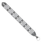 IMPORT Rush 3/4" Polyester Lanyard with Silver Crimp & Split-Ring - 6