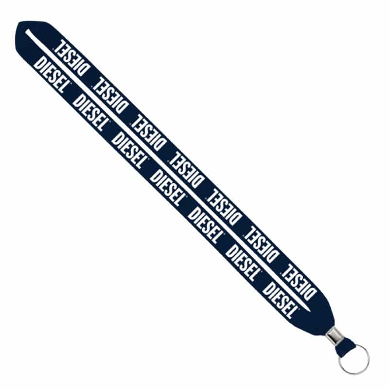 IMPORT Rush 3/4" Polyester Lanyard with Silver Crimp & Split-Ring - 9