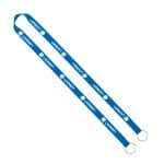 IMPORT Rush 5/8" Polyester 2-Ended Lanyard with Dual Sewn Silver Metal Split-Ring - 4