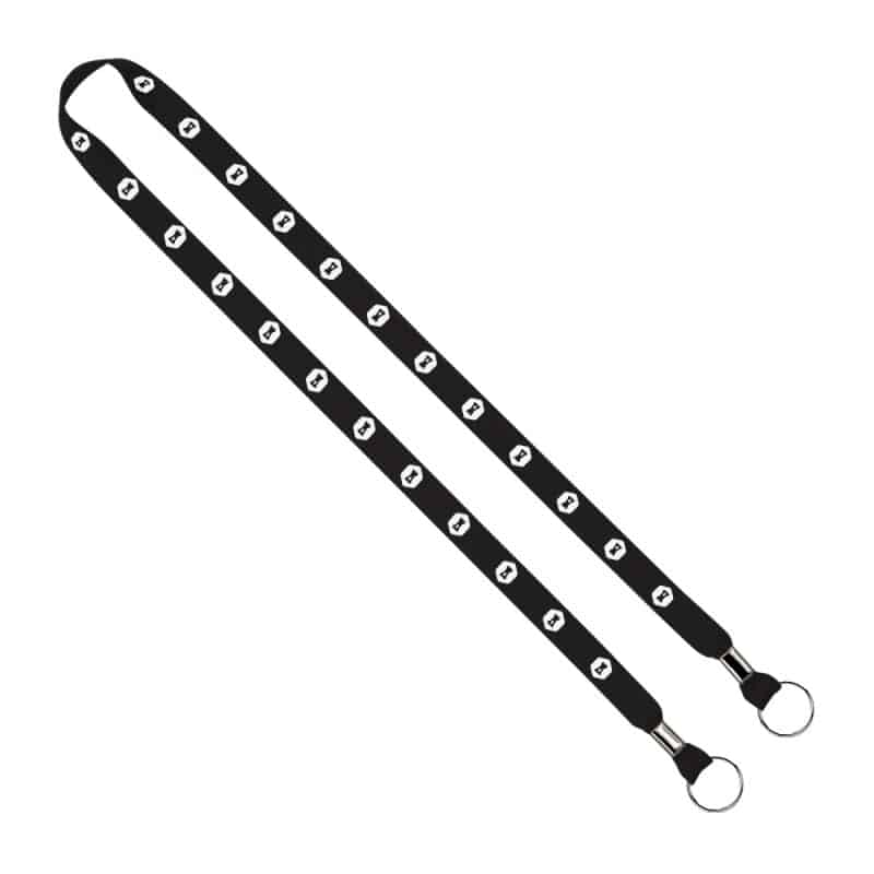 IMPORT Rush 5/8" Polyester 2-Ended Lanyard with Dual Silver Crimps & Split-Rings - 3