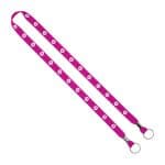 IMPORT Rush 5/8" Polyester 2-Ended Lanyard with Dual Silver Crimps & Split-Rings - 8