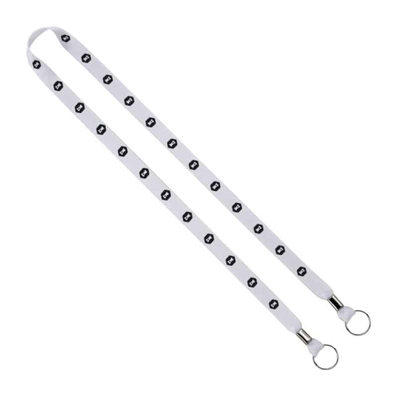 IMPORT Rush 5/8" Polyester 2-Ended Lanyard with Dual Silver Crimps & Split-Rings