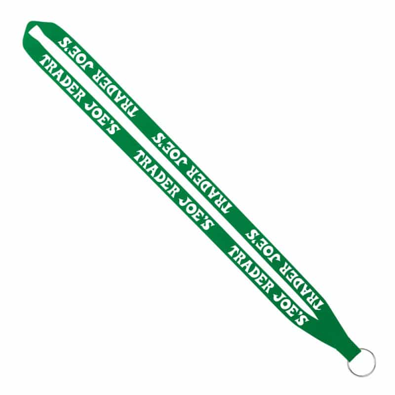 IMPORT Rush 5/8" Polyester Lanyard with Sewn Silver Metal Split-Ring - 5
