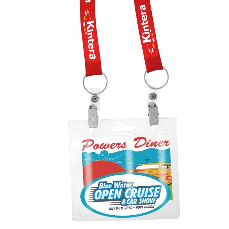 3/4" Screen Printed Dual Attachment Lanyard (QuickShip) 18-24 Days - 2