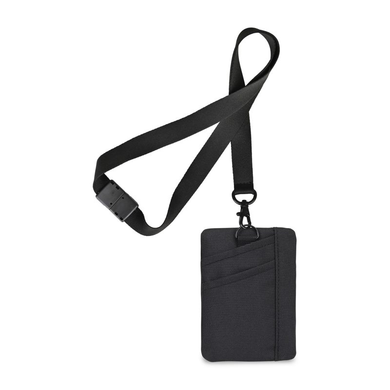 Rally Recycled ID Pouch Lanyard - Black - 2